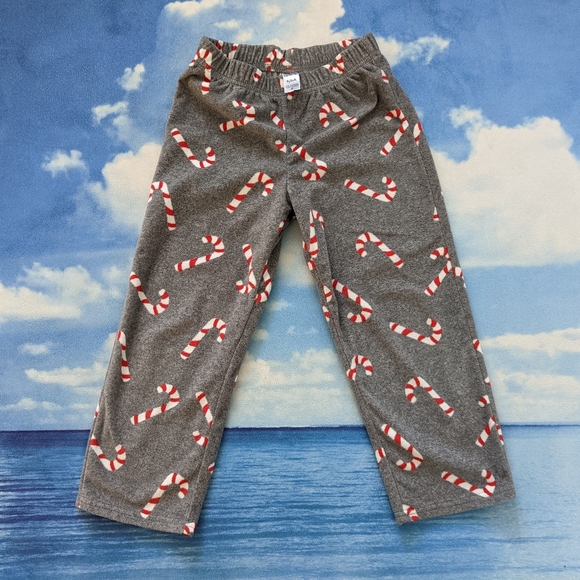 Carter's fleece pj pants holiday theme candycane - Picture 1 of 3